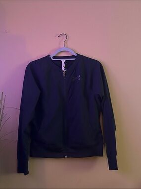 Under Armour Navy Blue Zip-Front Track Jacket